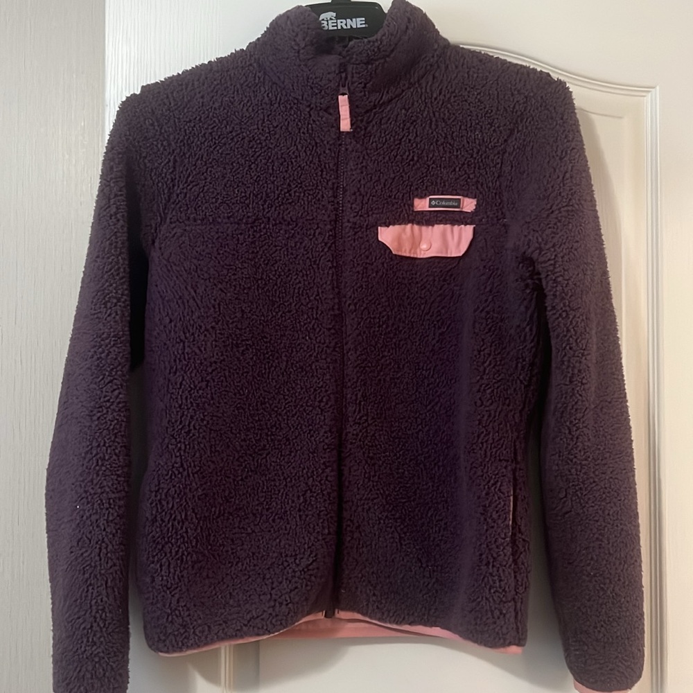 Columbia' Dark Purple Fleece Jacket with Pink Accents